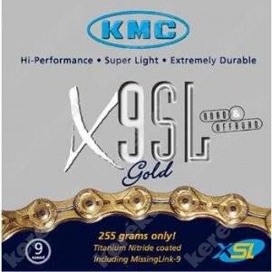 KMC X 9 SL 9 speed chain gold