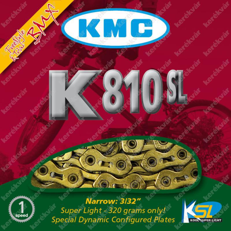 KMC K 810 SL 8 speed chain gold