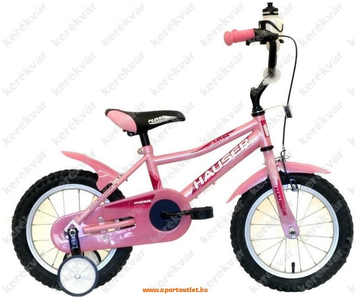 Hauser Puma gyerek kerékpár világos rózsaszín 14" | Kerékvár