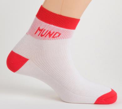 Mund summer sock white/red