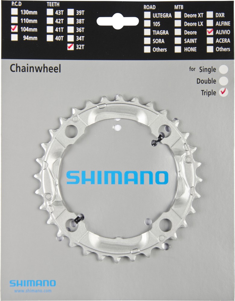 Shimano Alivio FC-M430 9 speed sprocket silver