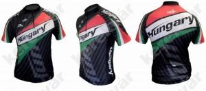 Elastic short sleeve jersey fekete/piros/fehér/zöld HUNGARY
