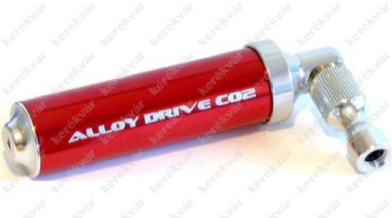 Lezyne Alloy Drive CO2 pump with CO2 Cartridge red