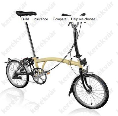 Brompton M 3 kerékpár elefántcsont 2018